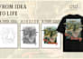 design vintage graphic t shirt artwork for apparel and merch